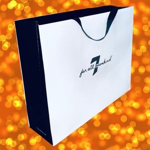 7 For all Mankind XL Gift Bag Big paper Empty Shopping storage Replacement